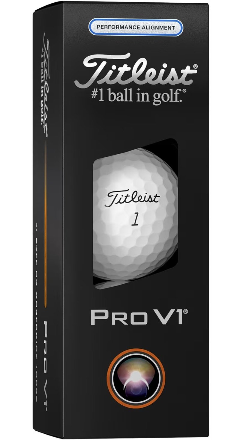 Titleist Pro V1 golfbollar 2025 (12 bollar), Performance Alignment Blue