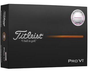 Titleist Pro V1 golfbollar 2025 (12 bollar), Performance Alignment Pink