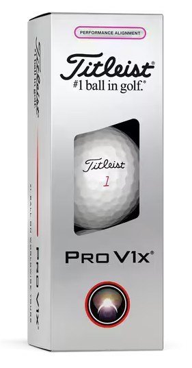 Titleist Pro V1x 2025 golfbollar, Performance Alignment Pink