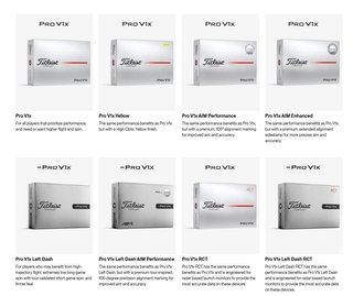 Titleist Pro V1x Left Dash AIM Enhanced golfbollar