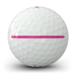 Titleist Pro V1x Left Dash Performance Alignment golfbollar, rosa