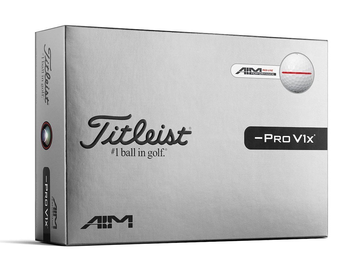 Titleist Pro V1x Left Dash Performance Alignment RED golfbollar