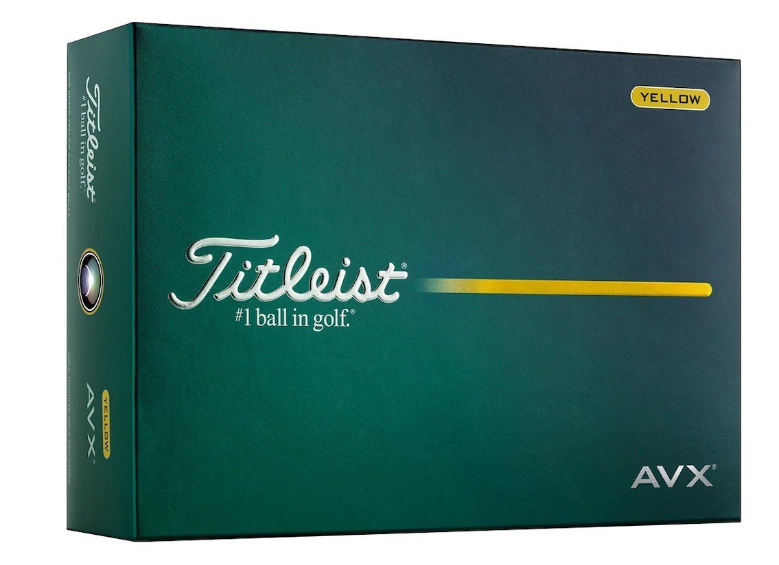 Titleist AVX golfbollar, gula