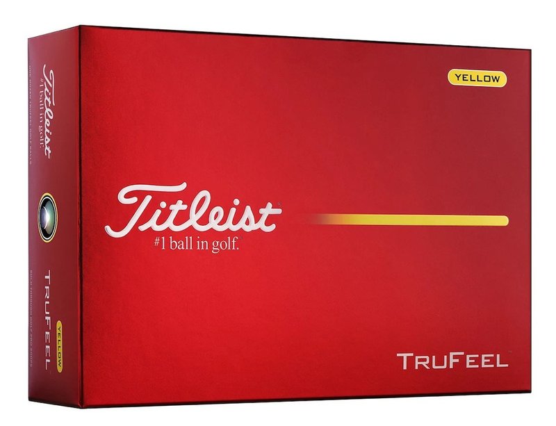 Titleist TruFeel golfbollar 2026 (12 bollar), gula