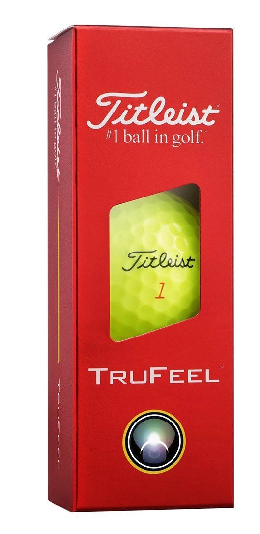 Titleist TruFeel golfbollar 2026 (12 bollar), gula