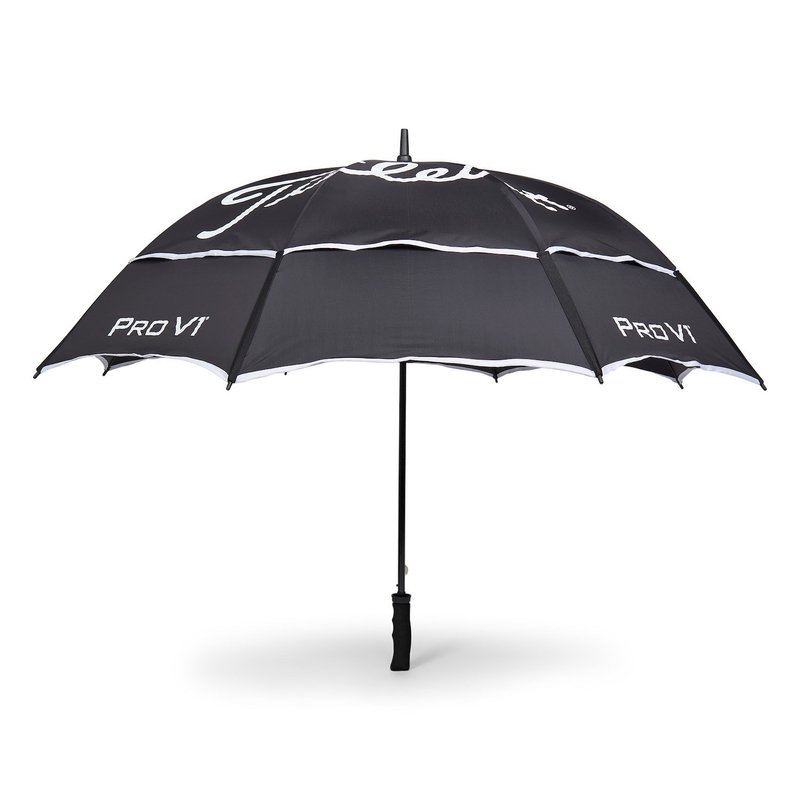 Titleist Tour Double Canopy golfparaply, svart/vit