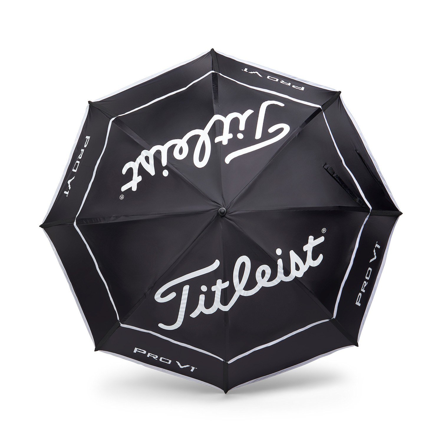 Titleist Tour Double Canopy golfparaply, svart/vit