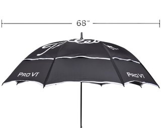 Titleist Tour Double Canopy golfparaply, svart/vit