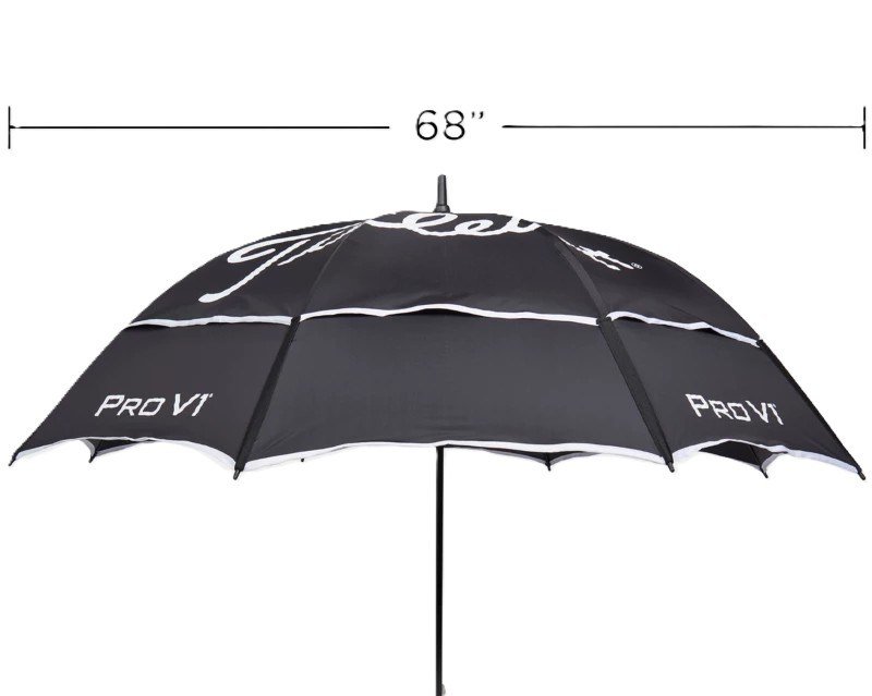 Titleist Tour Double Canopy golfparaply, svart/vit