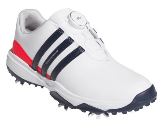 Adidas Tour360 24 Boa junior golfskor, vita
