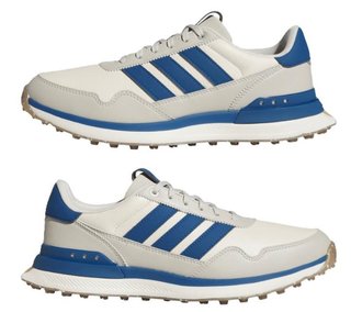 Adidas S2G 26 Leather Spikeless herr golfskor, vit/blå