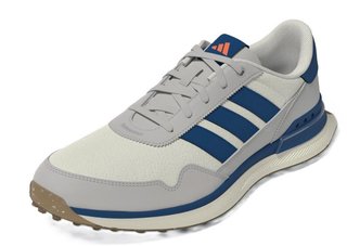 Adidas S2G 26 Leather Spikeless herr golfskor, vit/blå