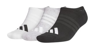 Adidas Performance No Show herrsockor (3 par), vit/grå/svart