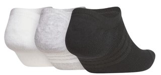 Adidas Performance No Show herrsockor (3 par), vit/grå/svart