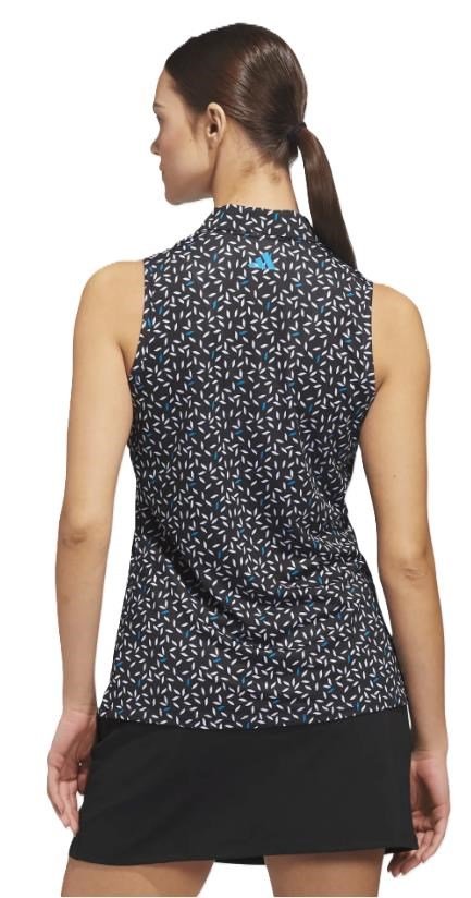 Adidas Ultimate365 All Over Print Sleeveless dampolo, svart