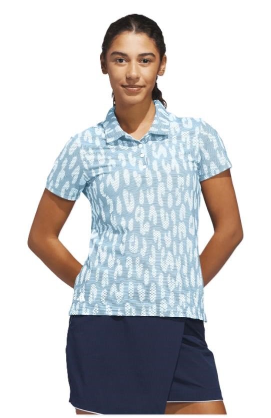 Adidas Ultimate365 Jacquard dam polo, blå/vit