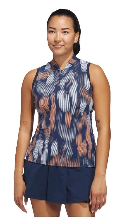 Adidas Ultimate 365 Ottoman Printed Sleeveless dampolo, navy