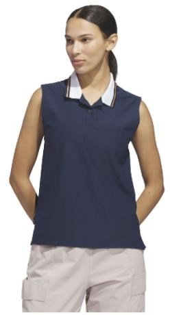 Adidas Beyond The Course Twistknit dam polo, navy/dusky orange