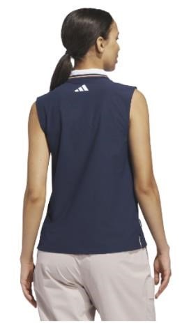 Adidas Beyond The Course Twistknit dam polo, navy/dusky orange