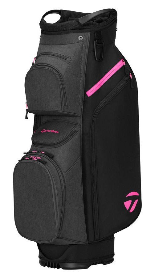 TaylorMade Cart Lite cart bag, black/grey/neon pink