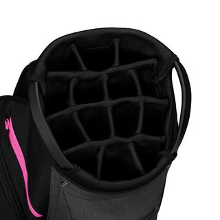 TaylorMade Cart Lite cart bag, black/grey/neon pink