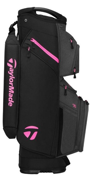 TaylorMade Cart Lite cart bag, black/grey/neon pink