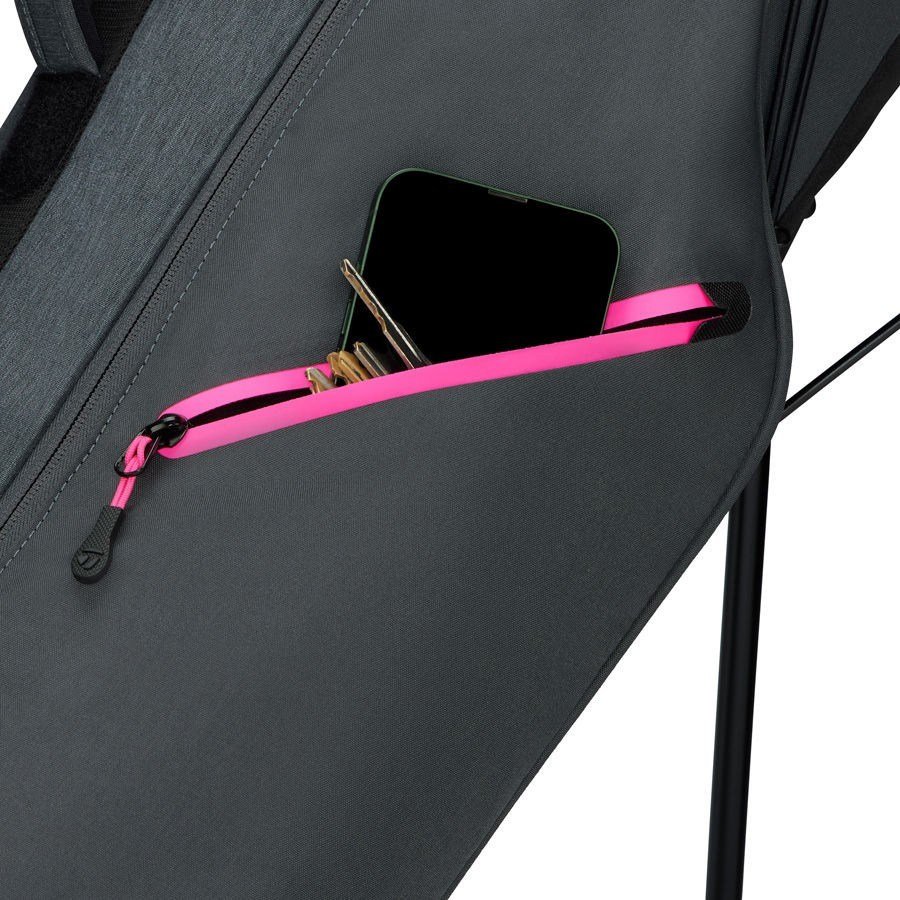 TaylorMade FlexTech Carry stand bag, grey/neon pink