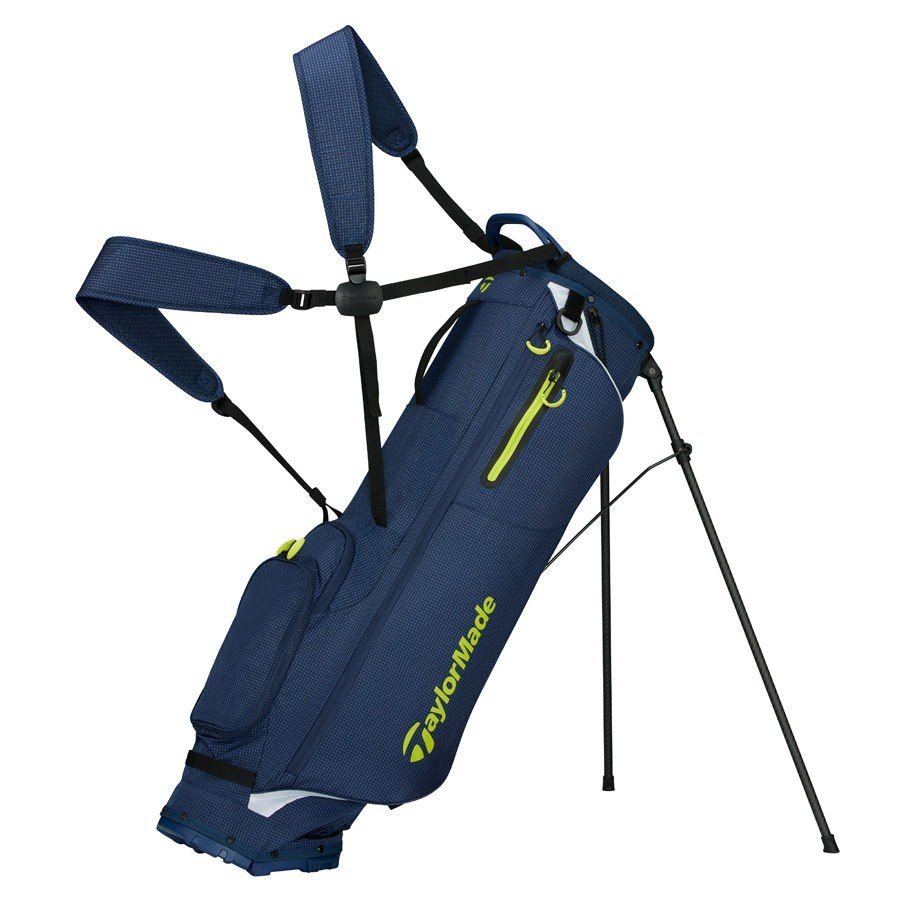 TaylorMade FlexTech Super Lite stand bag, navy/white/neon lime
