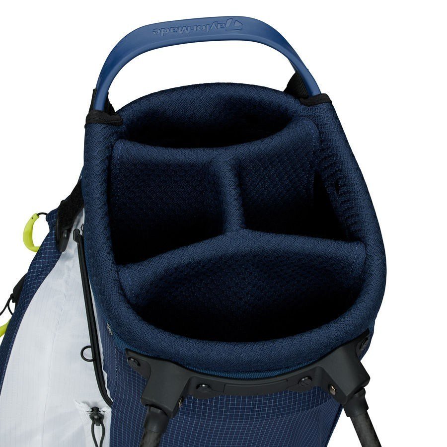 TaylorMade FlexTech Super Lite stand bag, navy/white/neon lime