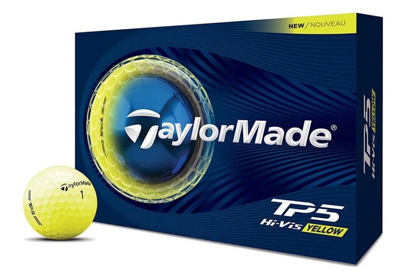 TaylorMade TP5 golfbollar, gula