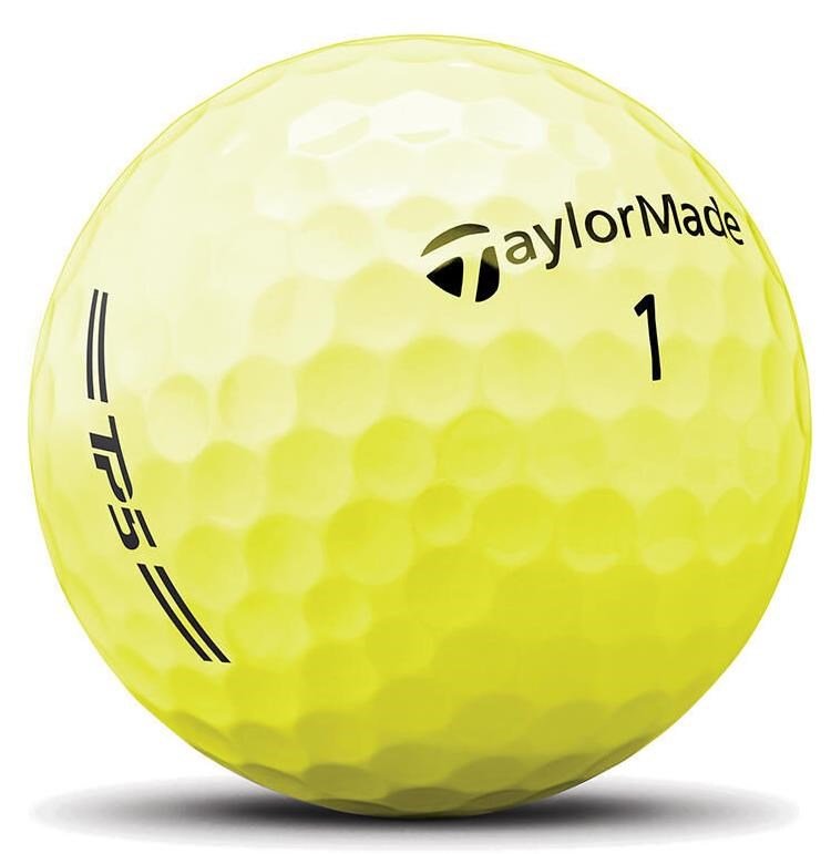 TaylorMade TP5 golfbollar, gula