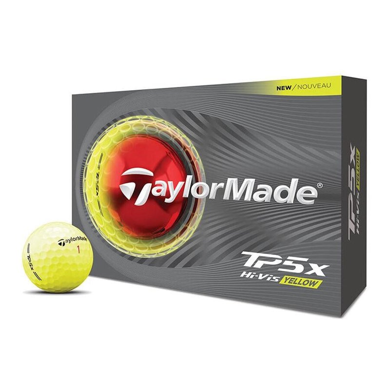 TaylorMade TP5x golfbollar 2026, gula
