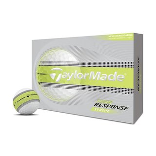 JuCad TaylorMade Tour Response Stripe golfbollar 2026 (12 bollar), neongul