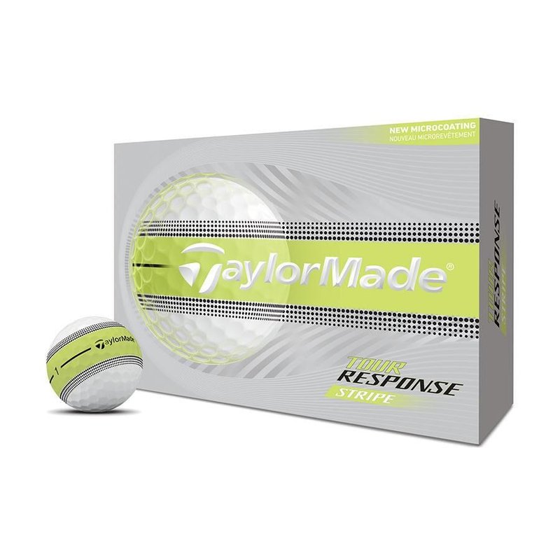 JuCad TaylorMade Tour Response Stripe golfbollar 2026 (12 bollar), neongul