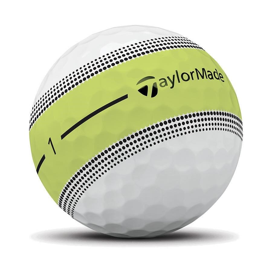JuCad TaylorMade Tour Response Stripe golfbollar 2026 (12 bollar), neongul