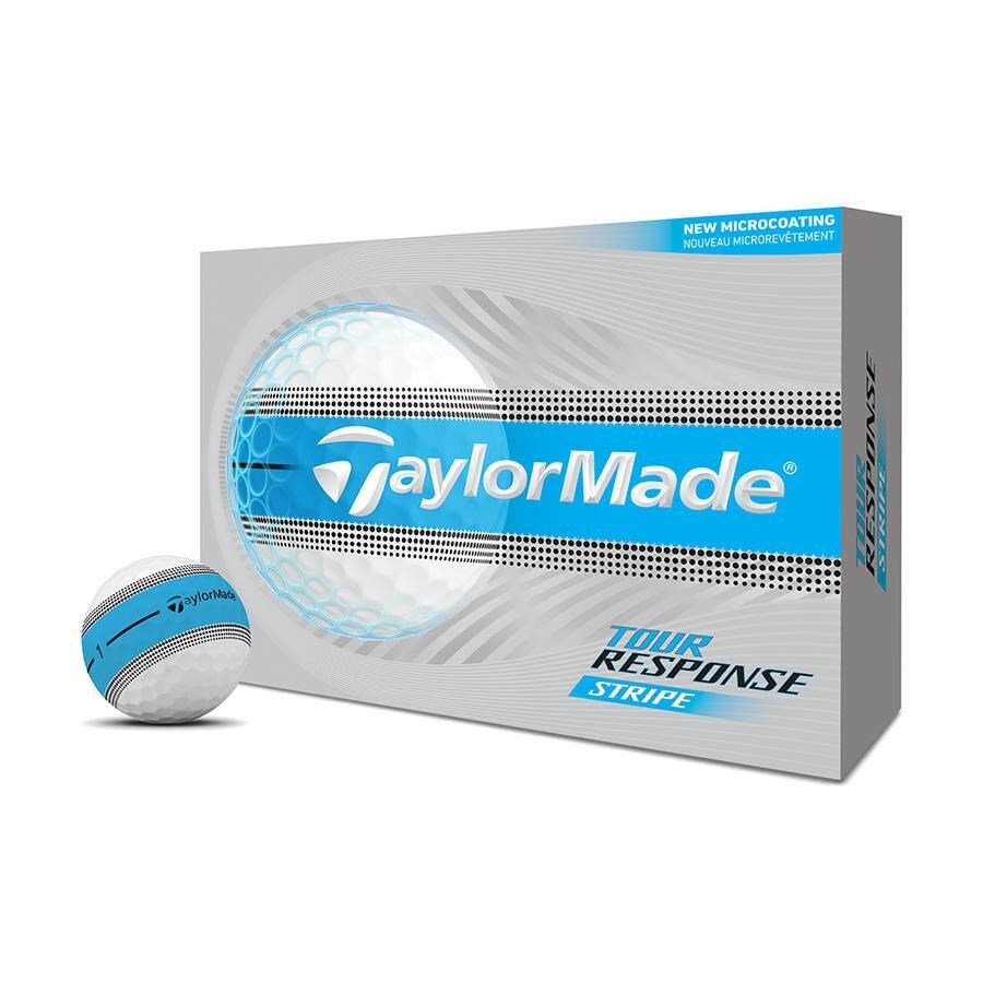 TaylorMade Tour Response Stripe golfbollar, blå