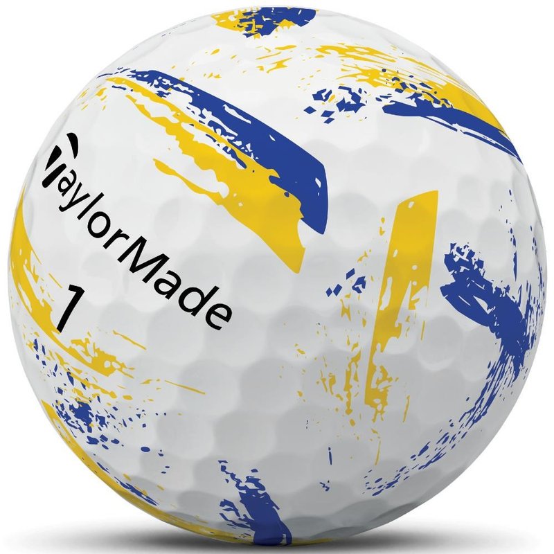 TaylorMade SpeedSoft Ink golfbollar, gul/blå