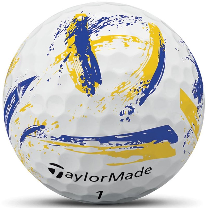 TaylorMade SpeedSoft Ink golfbollar, gul/blå