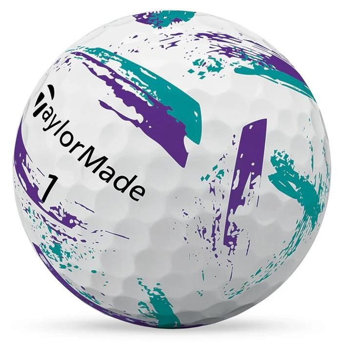 TaylorMade SpeedSoft Ink golfbollar, lila/teal