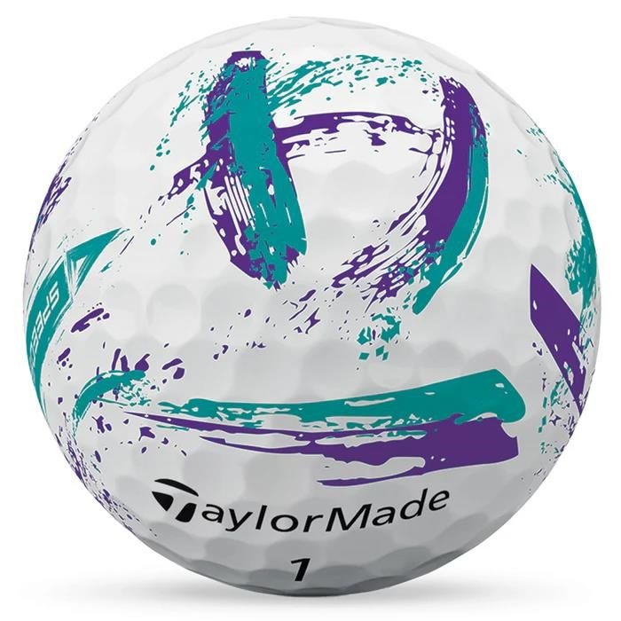 TaylorMade SpeedSoft Ink golfbollar, lila/teal
