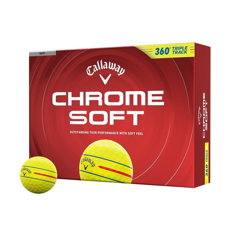 Callaway Chrome Soft 26 360 Triple Track golfbollar, gula