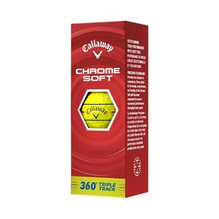 Callaway Chrome Soft 26 360 Triple Track golfbollar, gula