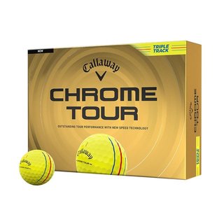 Callaway Chrome Tour Triple Track golfbollar, gula