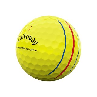 Callaway Chrome Tour Triple Track golfbollar, gula