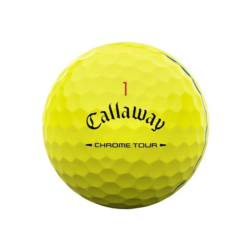 Callaway Chrome Tour Triple Track golfbollar, gula