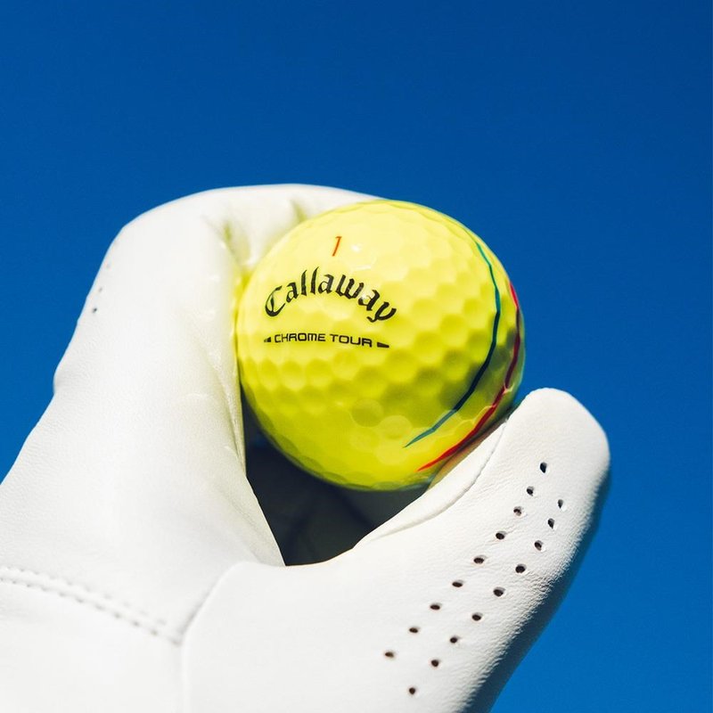 Callaway Chrome Tour Triple Track golfbollar, gula