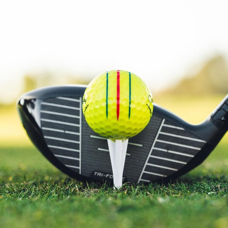 Callaway Chrome Tour Triple Track golfbollar, gula