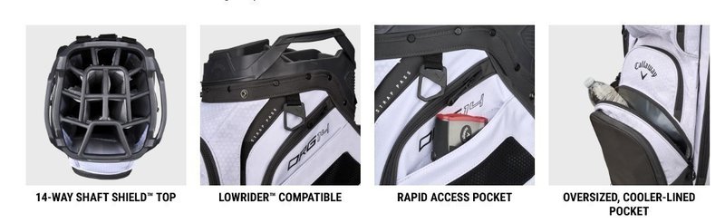 Callaway ORG 14 HD cart bag, röd/vit/marinblå