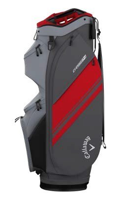 Callaway Chase 14 cart bag, steel graphite/red