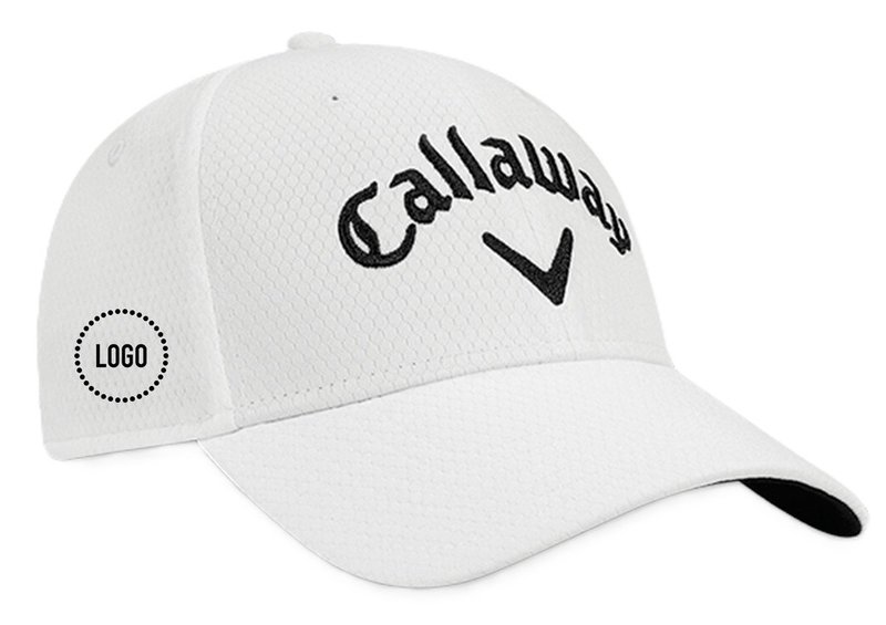 Callaway Performance Side Crest Structured Logo Cap, vit
